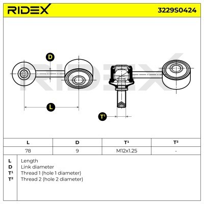 Stabilisator Stange RIDEX 3229S0424 3229S0424 - foto 5