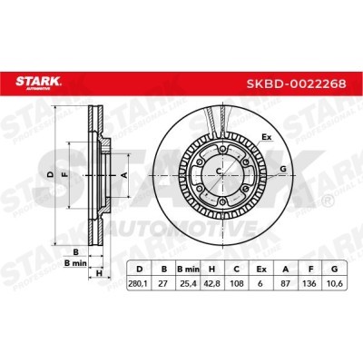 Bremsscheibe Stark SKBD-0022268 SKBD-0022268 - foto 5
