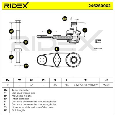 Traggelenk RIDEX 2462S0002 2462S0002 - foto 5