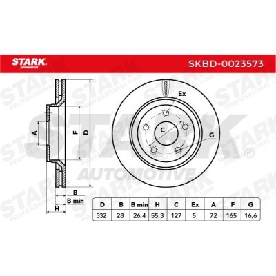 Bremsscheibe Stark SKBD-0023573 SKBD-0023573 - foto 5
