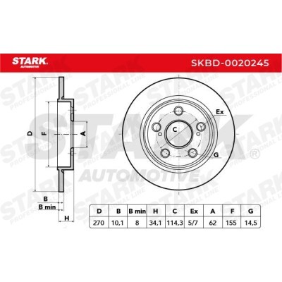 Bremsscheibe Stark SKBD-0020245 SKBD-0020245 - foto 5