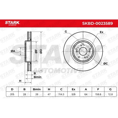 Bremsscheibe Stark SKBD-0023589 SKBD-0023589 - foto 6