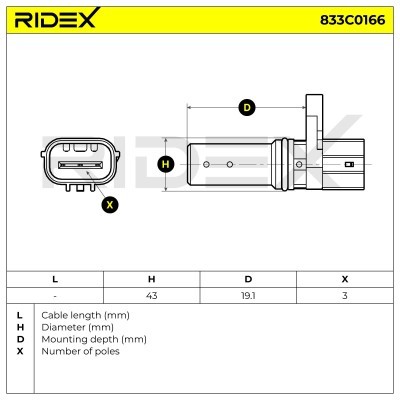 Impulsgeber, Kurbelwelle RIDEX 833C0166 833C0166 - foto 6