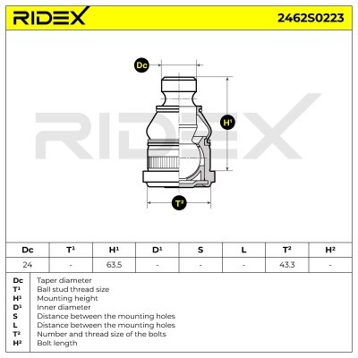 Traggelenk RIDEX 2462S0223 2462S0223 - foto 5