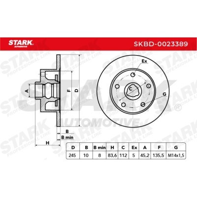 Bremsscheibe Stark SKBD-0023389 SKBD-0023389 - foto 4