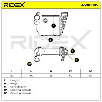 Ladeluftkühler RIDEX 468I0005 468I0005 - foto 5