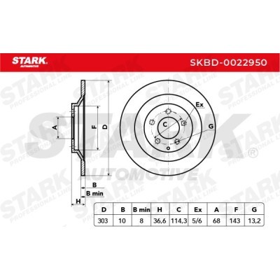 Bremsscheibe Stark SKBD-0022950 SKBD-0022950 - foto 3