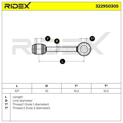 Stabilisator Stange RIDEX 3229S0305 3229S0305 - foto 6
