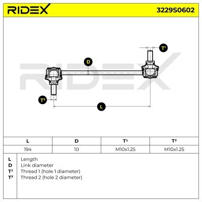 Stabilisator Stange RIDEX 3229S0602 3229S0602 - foto 5