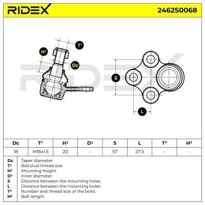 Traggelenk RIDEX 2462S0068 2462S0068 - foto 5