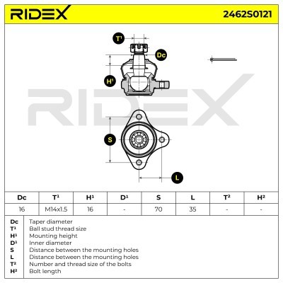 Traggelenk RIDEX 2462S0121 2462S0121 - foto 6