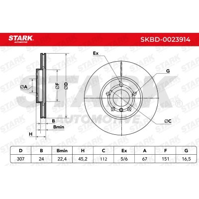 Bremsscheibe Stark SKBD-0023914 SKBD-0023914 - foto 6