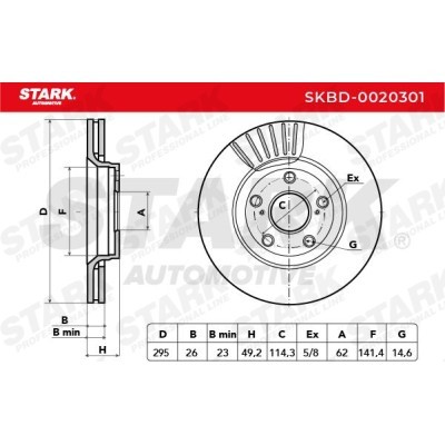 Bremsscheibe Stark SKBD-0020301 SKBD-0020301 - foto 4