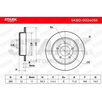 Bremsscheibe Stark SKBD-0024055 SKBD-0024055 - foto 5
