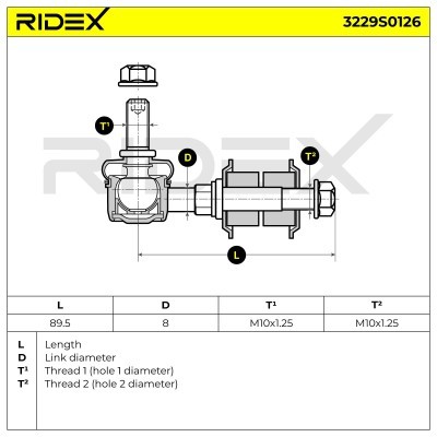 Stabilisator Stange RIDEX 3229S0126 3229S0126 - foto 6