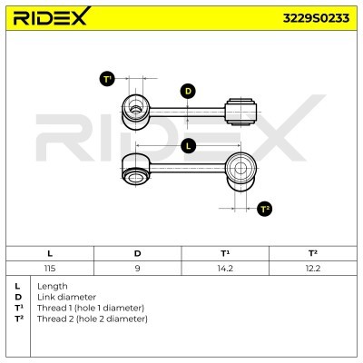 Stabilisator Stange RIDEX 3229S0233 3229S0233 - foto 6