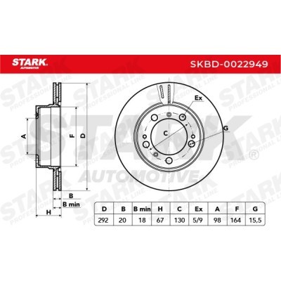 Bremsscheibe Stark SKBD-0022949 SKBD-0022949 - foto 5