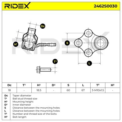 Traggelenk RIDEX 2462S0030 2462S0030 - foto 6