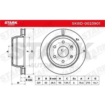 Bremsscheibe Stark SKBD-0023901 SKBD-0023901 - foto 6