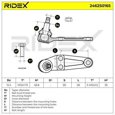 Traggelenk RIDEX 2462S0165 2462S0165 - foto 6