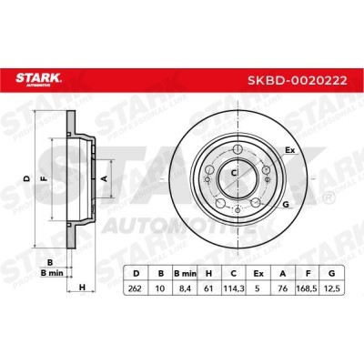 Bremsscheibe Stark SKBD-0020222 SKBD-0020222 - foto 5