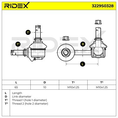 Stabilisator Stange RIDEX 3229S0328 3229S0328 - foto 6