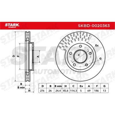 Bremsscheibe Stark SKBD-0020363 SKBD-0020363 - foto 5