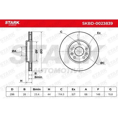 Bremsscheibe Stark SKBD-0023839 SKBD-0023839 - foto 6