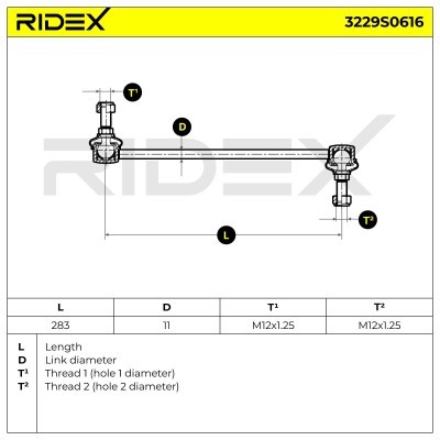 Stabilisator Stange RIDEX 3229S0616 3229S0616 - foto 6