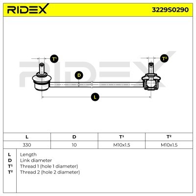 Stabilisator Stange RIDEX 3229S0290 3229S0290 - foto 11