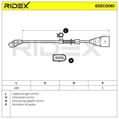 Impulsgeber, Kurbelwelle RIDEX 833C0061 833C0061 - foto 5