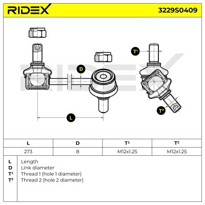 Stabilisator Stange RIDEX 3229S0409 3229S0409 - foto 5