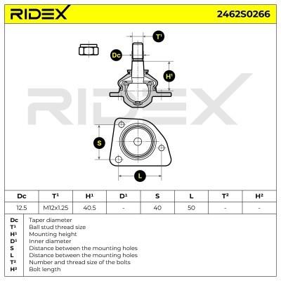 Traggelenk RIDEX 2462S0266 2462S0266 - foto 7