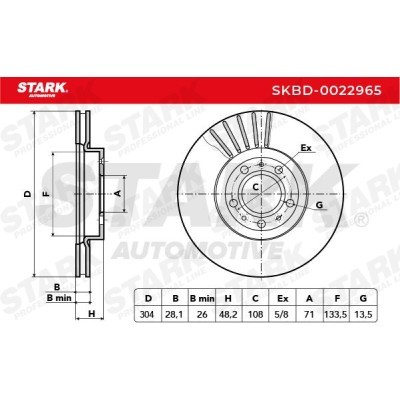 Bremsscheibe Stark SKBD-0022965 SKBD-0022965 - foto 5