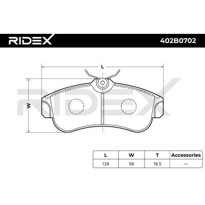 Bremsbeläge Satz RIDEX 402B0702 402B0702 - foto 5