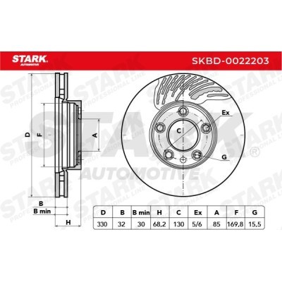 Bremsscheibe Stark SKBD-0022203 SKBD-0022203 - foto 7