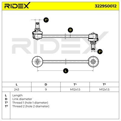 Stabilisator Stange RIDEX 3229S0012 3229S0012 - foto 7