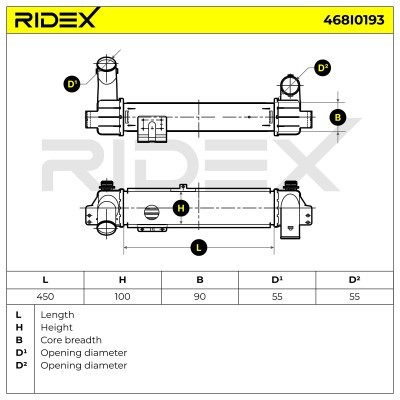 Ladeluftkühler RIDEX 468I0193 468I0193 - foto 7