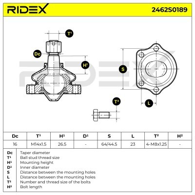 Traggelenk RIDEX 2462S0189 2462S0189 - foto 11