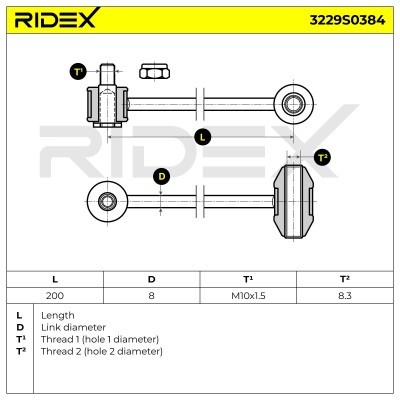 Stabilisator Stange RIDEX 3229S0384 3229S0384 - foto 13