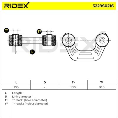 Stabilisator Stange RIDEX 3229S0216 3229S0216 - foto 6