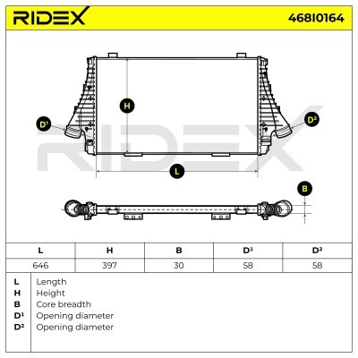 Ladeluftkühler RIDEX 468I0164 468I0164 - foto 5