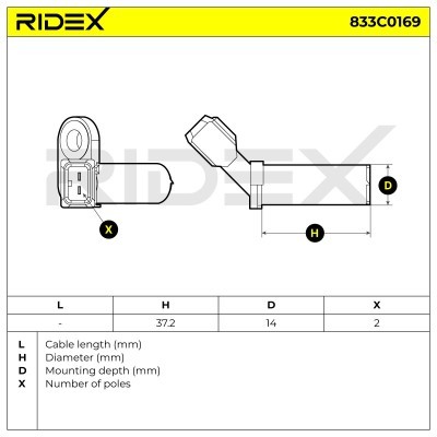 Impulsgeber, Kurbelwelle RIDEX 833C0169 833C0169 - foto 6