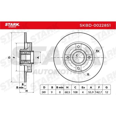 Bremsscheibe Stark SKBD-0022851 SKBD-0022851 - foto 4