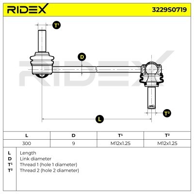 Stabilisator Stange RIDEX 3229S0719 3229S0719 - foto 5
