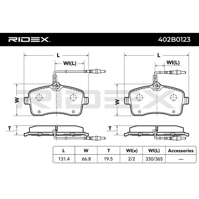 Bremsbeläge Satz RIDEX 402B0123 402B0123 - foto 5