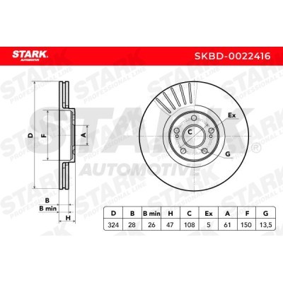 Bremsscheibe Stark SKBD-0022416 SKBD-0022416 - foto 5