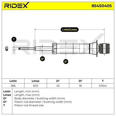 Stoßdämpfer RIDEX 854S0405 854S0405 - foto 4