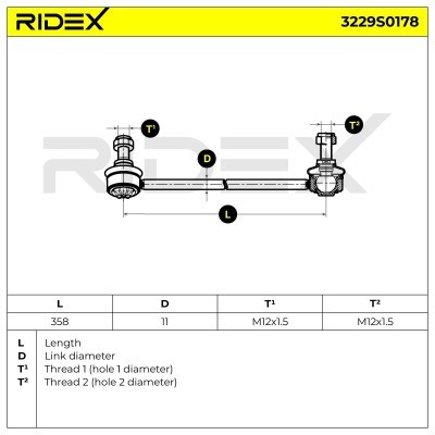 Stabilisator Stange RIDEX 3229S0178 3229S0178 - foto 6