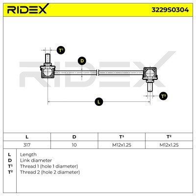Stabilisator Stange RIDEX 3229S0304 3229S0304 - foto 15
